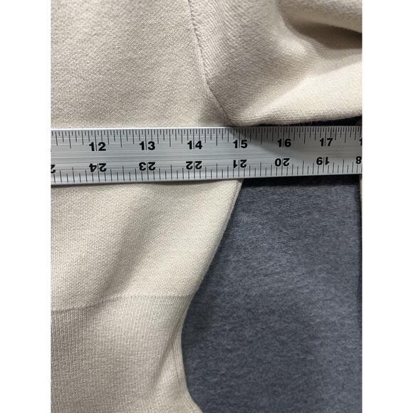 Modern Citizen Off Shoulder V Neck Sweater Knit Midi Dress Beige Sz S NWOT $169 - Picture 12 of 14